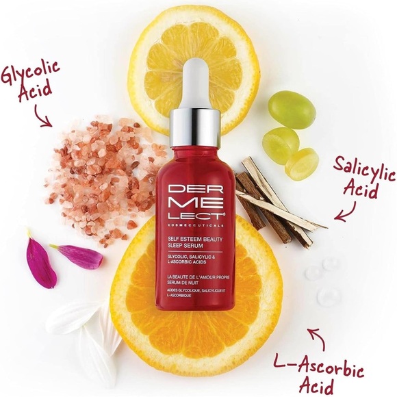 Dermelect Self-Esteem Beauty Sleep Serum for Face - Glycolic Acid, Salicylic - Picture 3 of 8